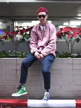 「ChuckTaylor」｜Jeed S. さん（メンズ・180cm）の冬コーディネート