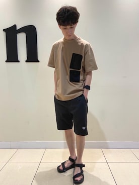 「MEI（メイ）のアイテム」を使った、coenふなやまさん（メンズ・170cm）の夏コーディネート