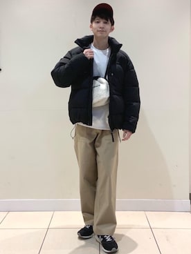 「USAコットン」｜「アイテム（キャップ）」を使った、coenふなやまさん（メンズ・170cm）の秋コーディネート