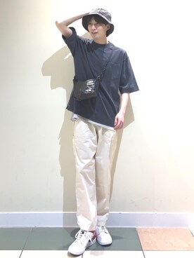「USAコットン」｜「アイテム（帽子）」を使った、coenふなやまさん（メンズ・170cm）の春コーディネート