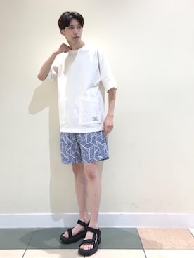 「USAコットン」｜coenふなやまさん（メンズ・170cm）の夏コーディネート