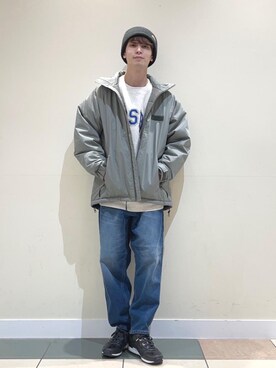 「みりたりー」｜「アイテム（ミリタリージャケット）」を使った、coenふなやまさん（メンズ・170cm）の秋コーディネート