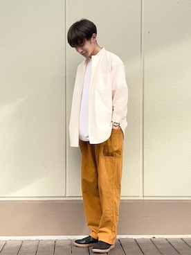 「USAコットン」｜coenふなやまさん（メンズ・170cm）の春コーディネート