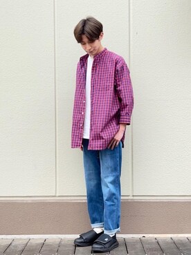 「USAコットン」｜coenふなやまさん（メンズ・170cm）の春コーディネート