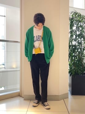 「coen（コーエン）のアイテム（財布/小物）」を使った、coenふなやまさん（メンズ・170cm）の夏コーディネート