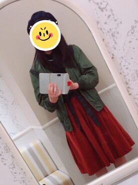 「FUN（ファン）のアイテム（MA-1）」を使った、やまゆのさん（レディース・165cm）の秋コーディネート