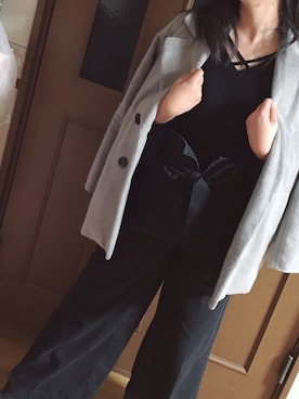 「Green Parks fuuwa（グリーンパークスフーワ）のアイテム（パンツ）」を使った、やまゆのさん（レディース・165cm）の秋コーディネート