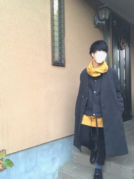 「MONO-MART（モノマート）のアイテム（その他アウター）」を使った、SUZU-RINさん（メンズ・166cm）の冬コーディネート