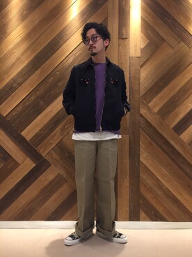 「ベンデイビス」｜「アイテム（スウェット）」を使った、mashiiさん（メンズ・172cm）の春コーディネート