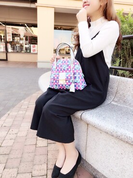 「UNITED ARROWS（ユナイテッドアローズ）のアイテム（つなぎ/オールインワン）」を使った、Ayaneさん（レディース・157cm）の春コーディネート