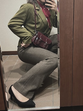 「古着好きな人と繋がりたい」｜「アイテム（パンプス）」を使った、seさん（レディース・156cm）の春コーディネート
