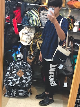 「THRASHER（スラッシャー）のアイテム（パンツ）」を使った、琉晟さん（メンズ・165cm）の夏コーディネート