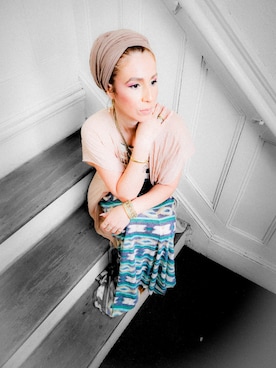 「Lucky Brand（ラッキーブランド）のアイテム」を使った、Mikaela Vegaさん（レディース・170cm）の春コーディネート