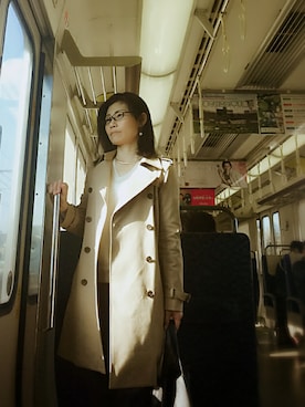 「STUDIOUS（ステュディオス）のアイテム（トレンチコート）」を使った、ようこさん（レディース・162cm）の春コーディネート