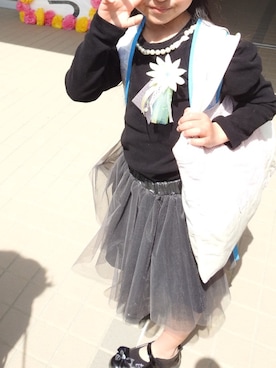 「アイテム（パンプス）」を使った、みゆさん（キッズ・110cm）の春コーディネート
