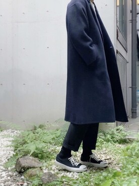 「ジャックパーセル」｜「アイテム（トレンチコート）」を使った、0000さん（メンズ・173cm）の冬コーディネート