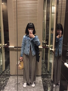「PULL&BEAR（プルアンドベア）のアイテム（チノパンツ）」を使った、bubbleさん（レディース・150cm）の冬コーディネート