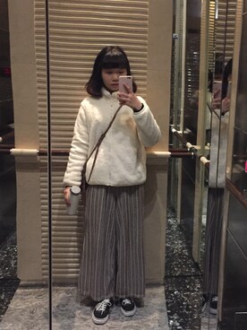 「PULL&BEAR（プルアンドベア）のアイテム（チノパンツ）」を使った、bubbleさん（レディース・150cm）の冬コーディネート