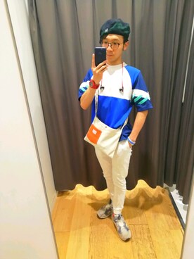 「Burner（バーナー）のアイテム（パンツ）」を使った、凜ノ助さん（メンズ・165cm）の夏コーディネート