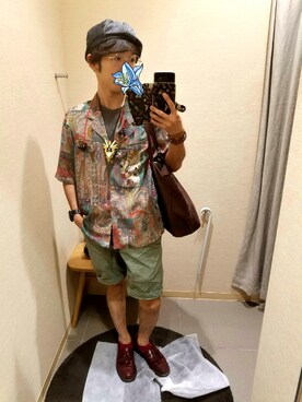「Ruben（ルーベン）のアイテム（ハンチング/ベレー帽）」を使った、凜ノ助さん（メンズ・165cm）の秋コーディネート