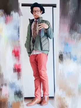 「Reebok（リーボック）のアイテム（ダウンジャケット/コート）」を使った、凜ノ助さん（メンズ・165cm）の秋コーディネート