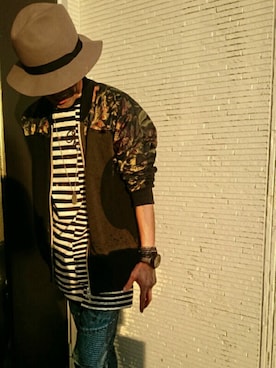 「DRIES VAN NOTEN（ドリスヴァンノッテン）のアイテム（ブルゾン）」を使った、YMDMさん（メンズ・171cm）の秋コーディネート