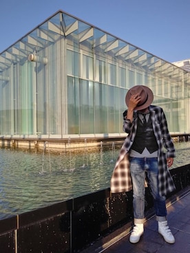 「GUILD PRIME（ギルドプライム）のアイテム（その他アウター）」を使った、YMDMさん（メンズ・171cm）の春コーディネート