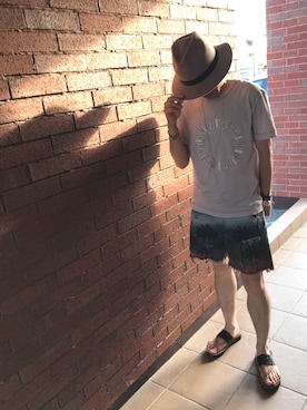 「DRIES VAN NOTEN（ドリスヴァンノッテン）のアイテム（サンダル）」を使った、YMDMさん（メンズ・171cm）の夏コーディネート