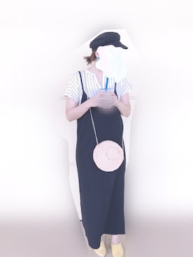 「H&M（エイチ・アンド・エム）のアイテム（かごバッグ）」を使った、Chico_さん（レディース・164cm）の夏コーディネート