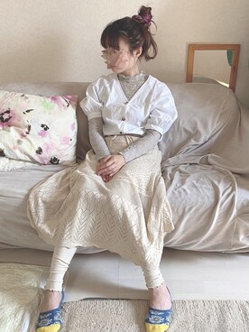 Azukoさんの「靴下屋/ 2×2リブ 裾メロウレギンス 12分丈」を使ったコーディネート