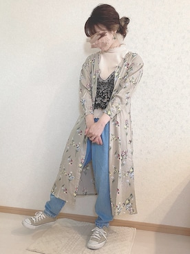 「仕事コーデ」｜「アイテム（シャツワンピース）」を使った、Azukoさん（レディース・158cm）の春コーディネート