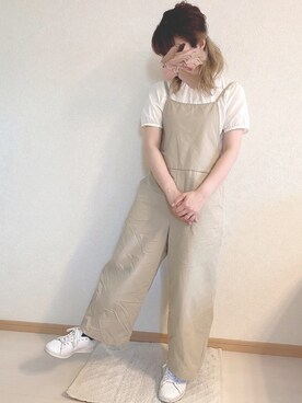 「仕事コーデ」｜「アイテム（オールインワン・サロペット）」を使った、Azukoさん（レディース・158cm）の夏コーディネート