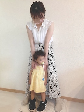 「H&M（エイチ・アンド・エム）のアイテム（ワンピース/ドレス）」を使った、Azukoさん（レディース・158cm）の夏コーディネート