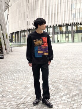 「STUDIOUS（ステュディオス）のアイテム（スラックス）」を使った、shotaさん（メンズ・175cm）の春コーディネート