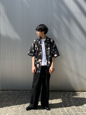 「JOHN LAWRENCE SULLIVAN（ジョンローレンスサリバン）のアイテム（スラックス）」を使った、shotaさん（メンズ・175cm）の春コーディネート