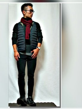 「Dr. Martens（ドクターマーチン）の1461 MONO 3EYE（ブーツ、ブラック系）」を使った、Toshiさん（メンズ・168cm）の秋コーディネート