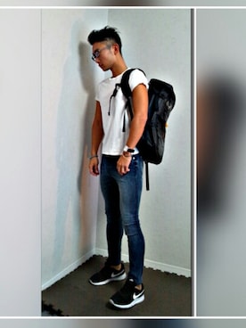 「THE NORTH FACE（ザノースフェイス）のザ・ノース・フェイス デイパック / BCフューズボックス（バックパック/リュック）」を使った、Toshiさん（メンズ・168cm）の夏コーディネート