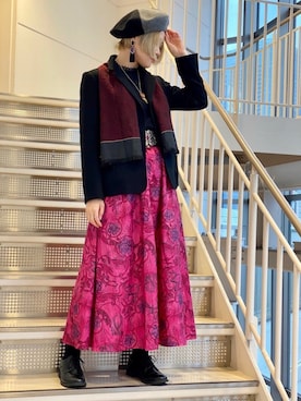 「Handmade（ハンドメイド）のアイテム（ジャケット/アウター）」を使った、mihoさん（レディース・160cm）の秋コーディネート