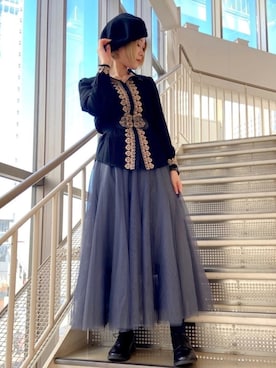 「arth」｜「アイテム（ハンチング/ベレー帽）」を使った、mihoさん（レディース・160cm）の冬コーディネート