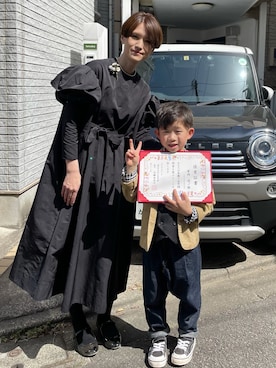 「DOUBLE MAISON（ドゥーブルメゾン）のアイテム」を使った、オシャポさん（レディース・167cm）の春コーディネート