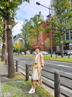 「travel」｜「アイテム（ジャケット/アウター）」を使った、𝕊さん（レディース・151cm）の春コーディネート