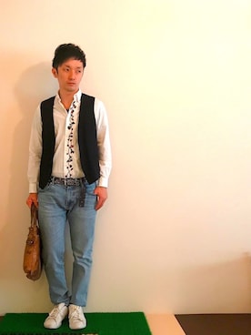 「SHIPS any（シップス エニィ）のアイテム（パンツ）」を使った、Hamakeiさん（メンズ・167cm）の春コーディネート