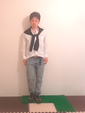 「SHIPS any（シップス エニィ）のアイテム（パンツ）」を使った、Hamakeiさん（メンズ・167cm）の春コーディネート