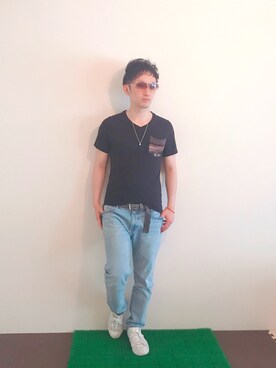 「SHIPS any（シップス エニィ）のアイテム（パンツ）」を使った、Hamakeiさん（メンズ・167cm）の春コーディネート