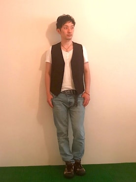 「SHIPS any（シップス エニィ）のアイテム（パンツ）」を使った、Hamakeiさん（メンズ・167cm）の春コーディネート