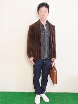 「GOOD OL'（グッドオル）のアイテム」を使った、Hamakeiさん（メンズ・167cm）の秋コーディネート