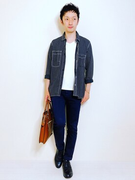 「GOOD OL'（グッドオル）のアイテム」を使った、Hamakeiさん（メンズ・167cm）の春コーディネート