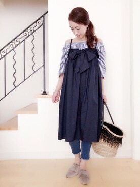 「ちょっぴり秋」｜eriさん（レディース・163cm）の夏コーディネート