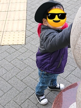「西松屋」｜「アイテム（ブルゾン）」を使った、たろ04さん（キッズ・124cm）の春コーディネート