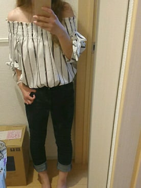 「Heather（ヘザー）のヒールFファーサンダル2　770030（サンダル）」を使った、ことみんさん（レディース・147cm）の秋コーディネート